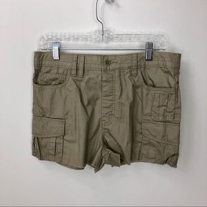 Zadig & Voltaire hi waisted cut off khaki shorts